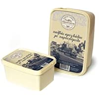 Los mejores  - Halva griega con jarabe de algarroba y almendras- hecho a mano – 900 gr (2 x 450 gr) Caja